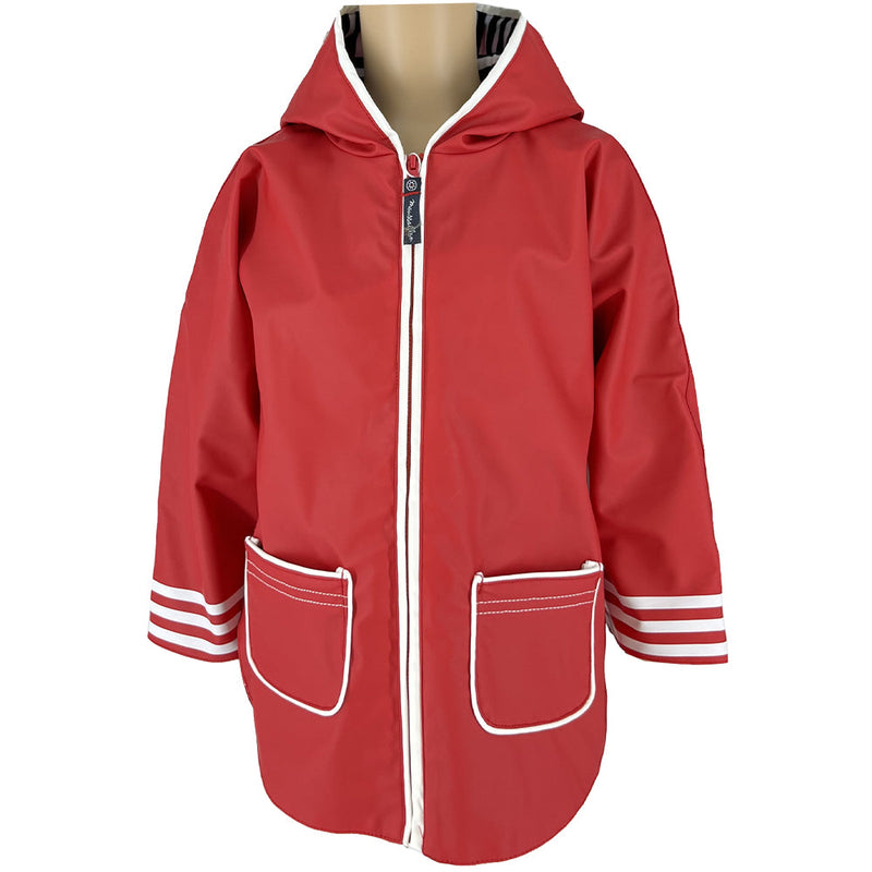 HOODED BABY RAIN CAPE (RED)